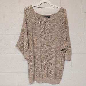 Jones New York Women's Hollow Knit Top 3/4 Length Sweater Size 1X, like new